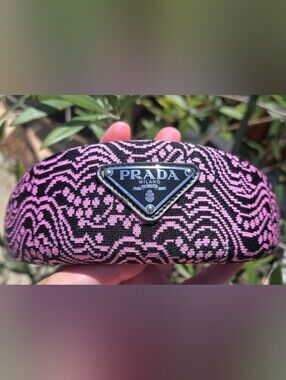 Prada Pink and Black Patterned Headband